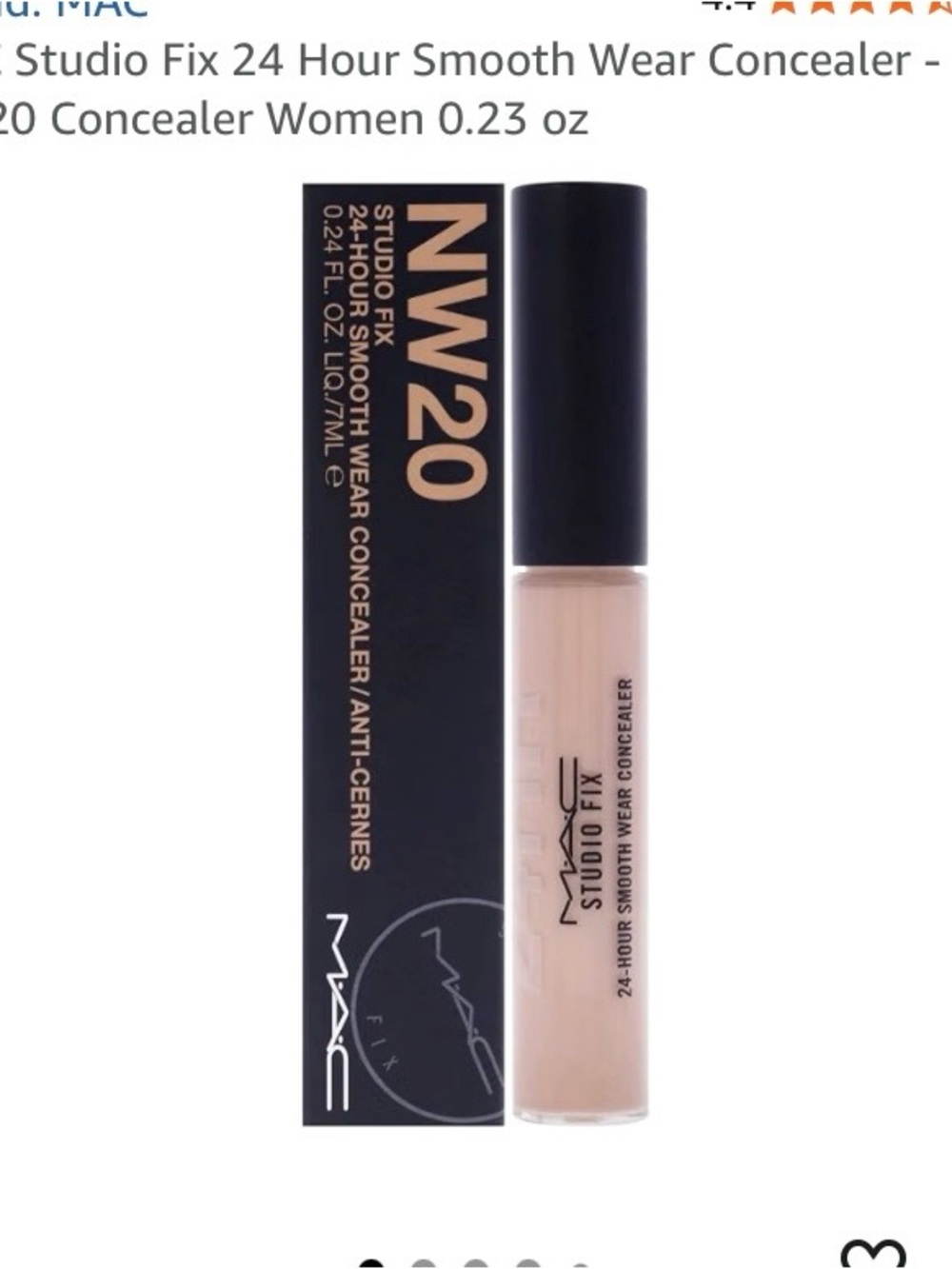 NWB MAC Cosmetics Studio Fix 24-Hour Smooth Wear Concealer - NW20 (Light Beige)